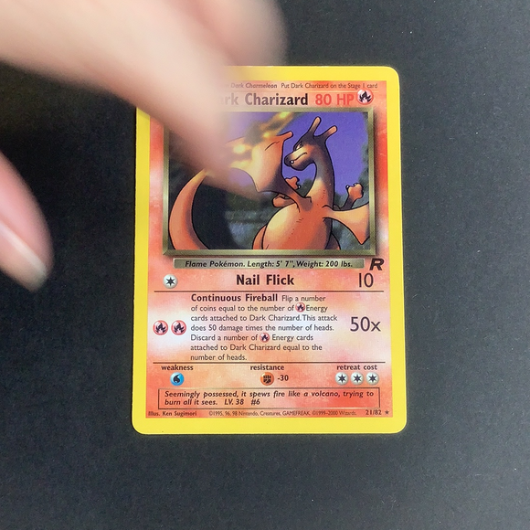 Pokemon Team Rocket - Dark Charizard - 021/82 - Used Rare card