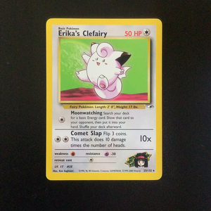 Pokemon Gym Heroes - Erika's Clefairy - 025/132 - As New Rare card