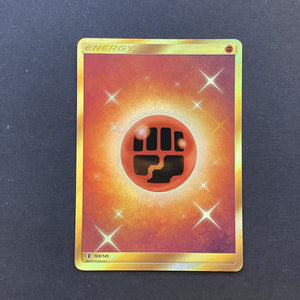 Pokemon Sun & Moon Guardians Rising - Fighting Energy - 169/145 - Used Gold Secret Rare Holo Full Art Card