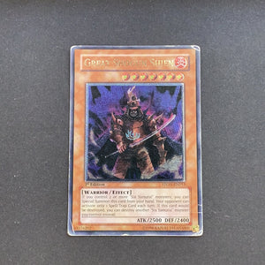 Yu-Gi-Oh Strike of Neos - Great Shogun Shien Heavy Played- STON-EN013 - Used Ultimate Rare card