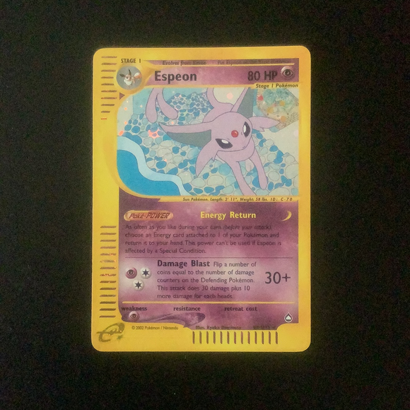 *Pokemon Aquapolis - Espeon - H09/H32 - Used Holo Rare card