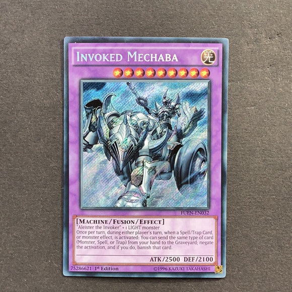 Yu-Gi-Oh Fusion Enforcers - Invoked Mechaba - FUEN-EN032 - Used Secret Rare card