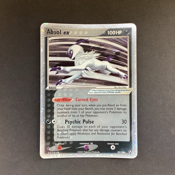 Pokemon EX Ruby & Sapphire EX Power Keepers - Absol EX - 92/108 - Used Rare Holo Card
