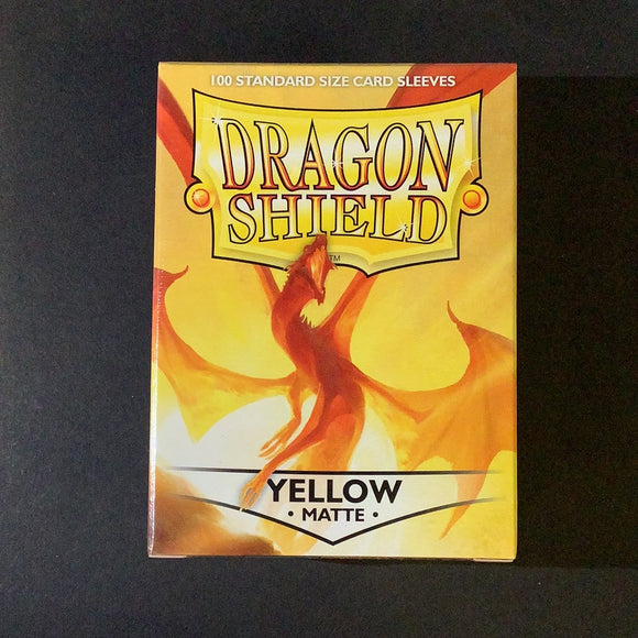 Dragon Shield - 100 Standard size card sleeves - Yellow Matte