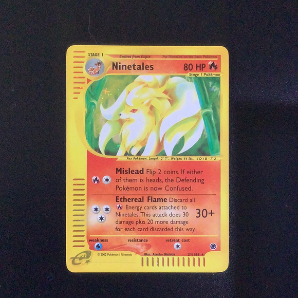*Pokemon Expedition - Ninetales - 021/165-011270 - New Holo Rare card
