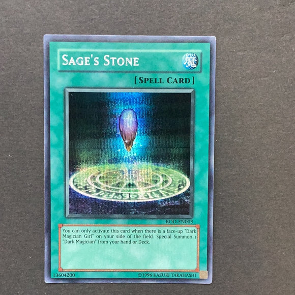 Yu-Gi-Oh! Sage’s stone ROD-En003 Used prismatic Secret Rare
