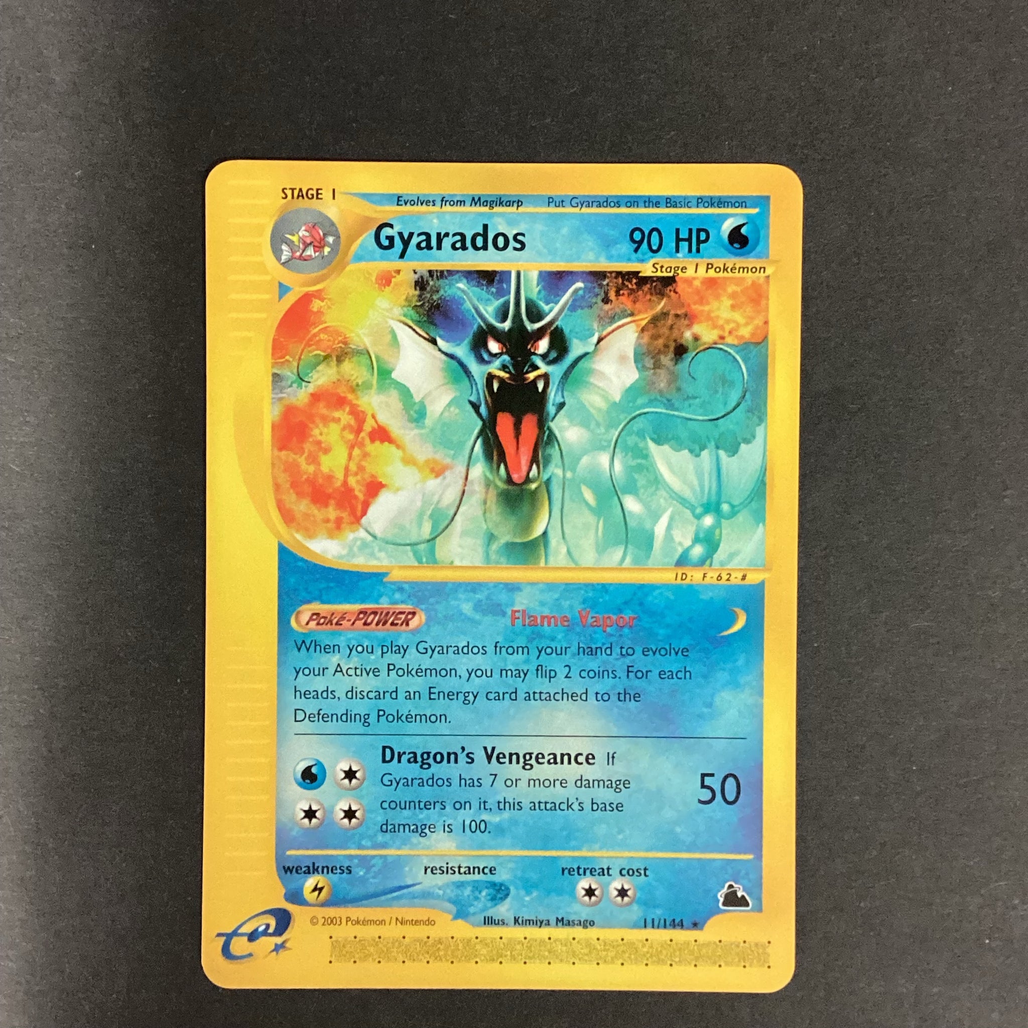 Pokemon E Series Skyridge - Gyarados - 11/144 - As New Rare Card Card Empire Pokemon E Series Skyridge - Gyarados - 11/144 - As New Rare Card Card Empire