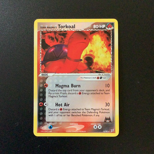 Pokemon Team Magma Vs. Team Aqua - Team Magma's Torkoal - 12/95-011638 - Used Holo Rare card