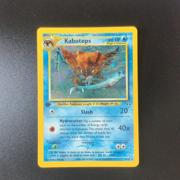 Pokemon Neo Discovery - Kabutops - 006/75 (1st Edition) - Used Holo Rare card