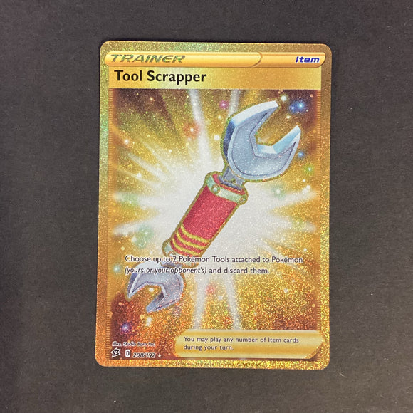 Pokemon Sword & Shield Rebel Clash - Tool Scrapper - 208/192 - As New Gold Secret Rare Holo Full Art Card