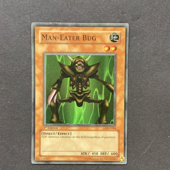 Yu-Gi-Oh Blue Eyes White Dragon - Man-Eater Bug - LOB-E088 1st edition Card Empire Yu-Gi-Oh Blue Eyes White Dragon - Man-Eater Bug - LOB-E088 1st edition Card Empire
