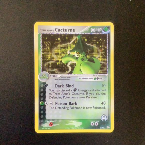 Pokemon Team Magma Vs. Team Aqua - Team Aqua's Cacturne - 01/95-011602 - Used Holo Rare card