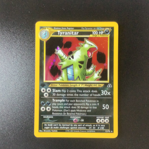 *Pokemon Neo Discovery - Tyranitar (1st Edition) - 012/75-010952 - New Holo Rare card