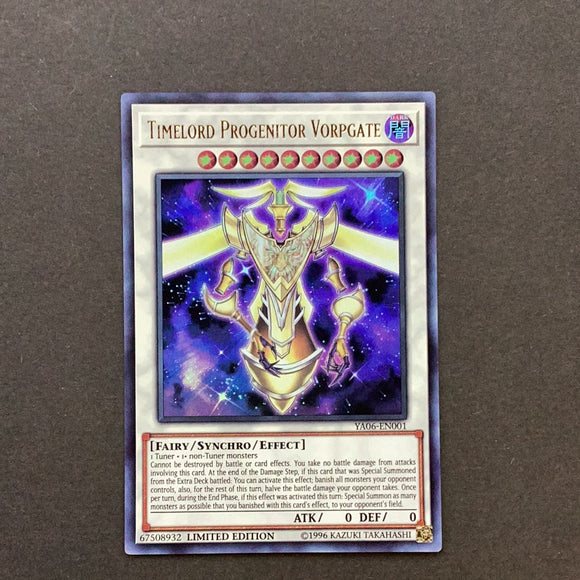 Yu-Gi-Oh! Timelord Progenitor Vorpgate YA06-EN001 Ultra Rare LIMITED EDITION Used Condition