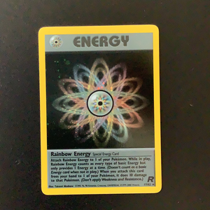 Pokemon Team Rocket - Rainbow Energy - 017/82 - Used Holo Rare card