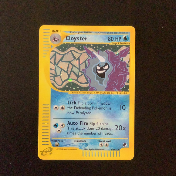 Pokemon Expedition - Cloyster - 008/165-011242 - New Holo Rare card