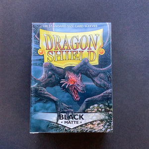Dragon Shield - 100 Standard size card sleeves - Black Matte