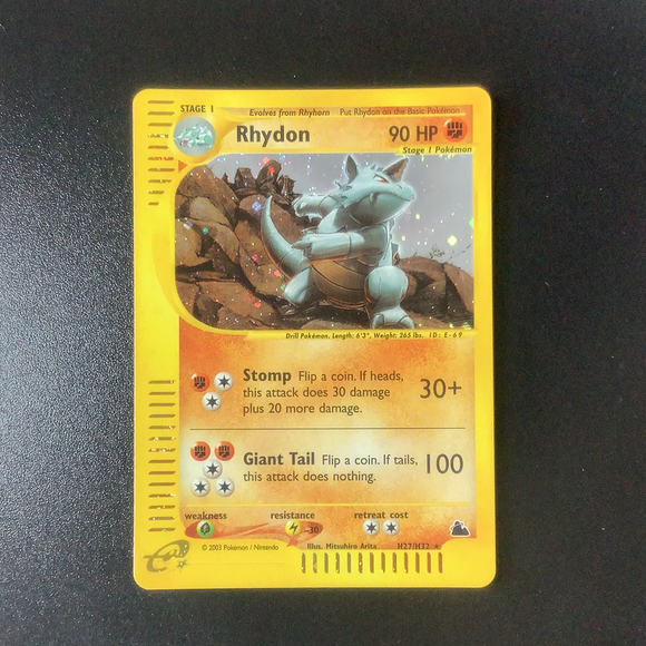 *Pokemon Skyridge - Rhydon - H27/H32 - As New Holo Rare card