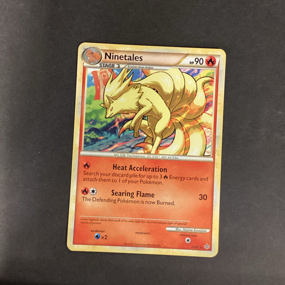 Pokemon Heart Gold Soul Silver HS Unleashed - Ninetales - 20/95 - Used Rare Card