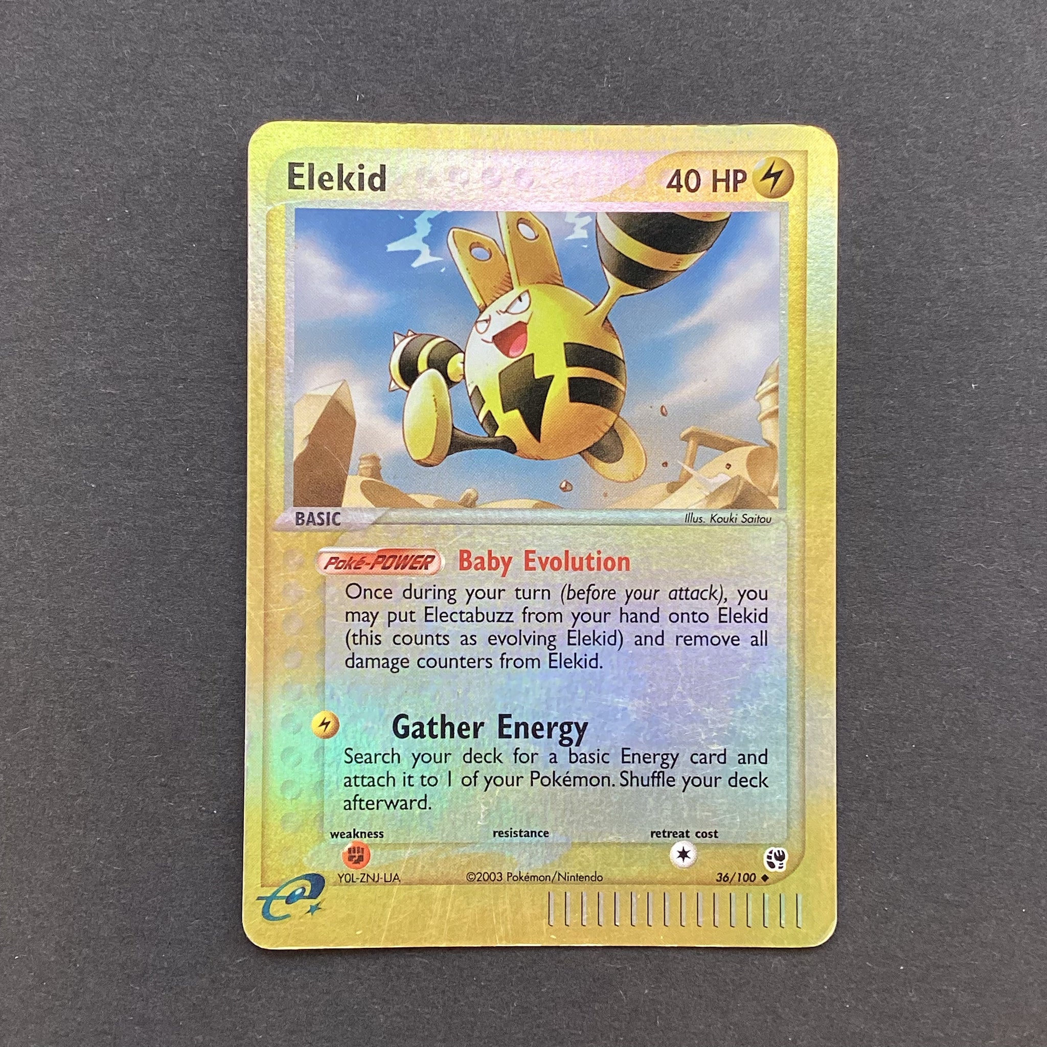 pokemon elekid card Pokemon EX Ruby & Sapphire EX Sandstorm - Elekid - 36/100