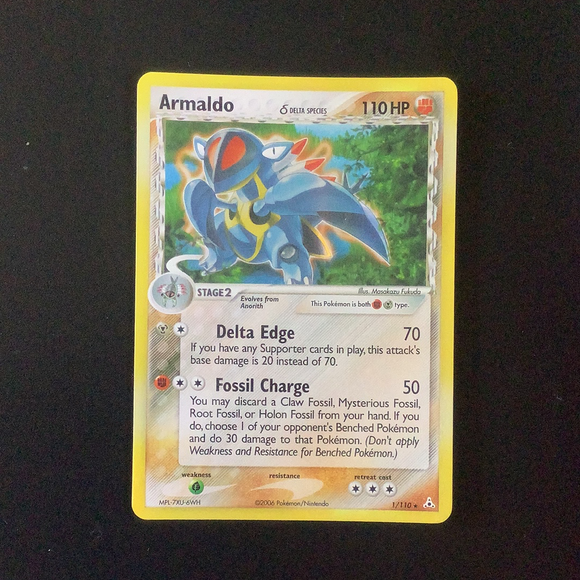 Pokemon Ex: Holon Phantoms - Armaldo - 001/110-011395 - New Holo Rare card