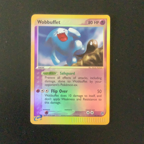 Pokemon EX Sandstorm - Wobbuffet - 026/100 - Used Rare Reverse Holo card