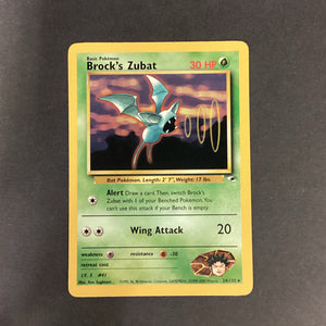 Pokemon Gym Challenge Gym Heroes - Brock's Zubat - 24/132 - Used Rare Card