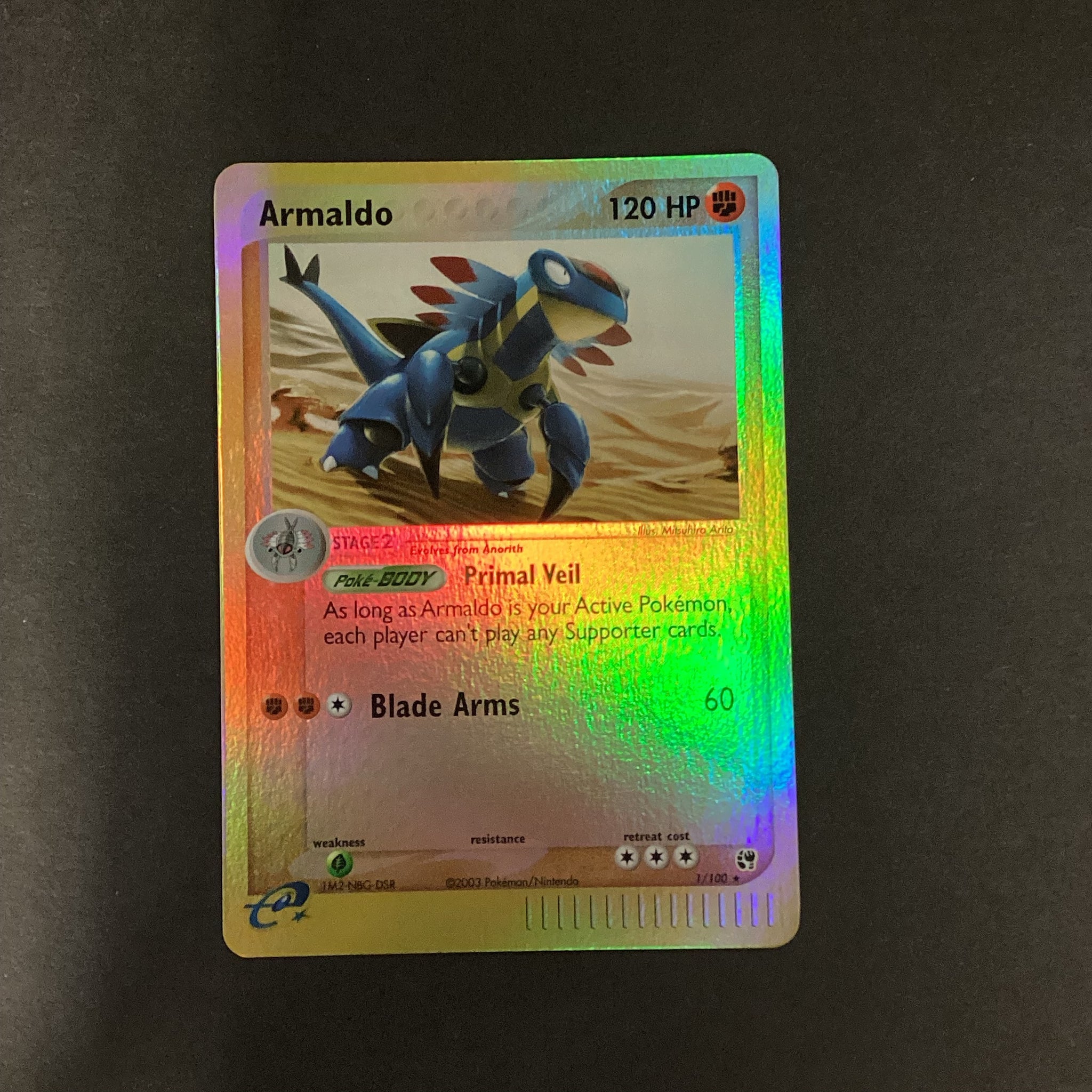 Pokemon EX Ruby & Sapphire EX Sandstorm - Armaldo - 1/100 - Used Rare Card Empire Pokemon EX Ruby & Sapphire EX Sandstorm - Armaldo - 1/100 - Used Rare Card Empire