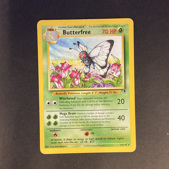 Pokemon Legendary Collection - Butterfree - 21/110 - Used Rare Card