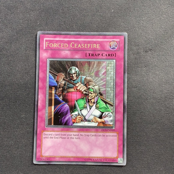 Yu-Gi-Oh Flaming Eternity -  Forced Ceasefire - FET-EN060u - As New Ultimate Rare card