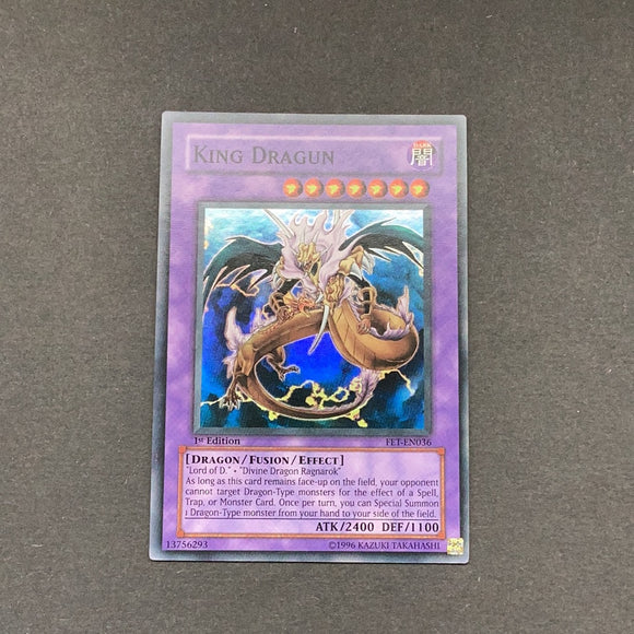 Yu-Gi-Oh Flaming Eternity -  King Dragun - FET-EN036-LY85 - Used Super Rare card