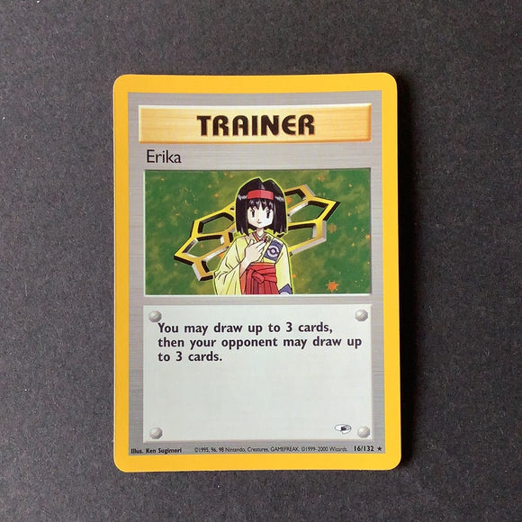 Pokemon Gym Heroes - Erika - 016/132 - Used Holo Rare card