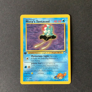 Pokemon Gym Heroes - Misty's Tentacool (Lv 12) 1st Edition - 032/132 Card Empire Pokemon Gym Heroes - Misty's Tentacool (Lv 12) 1st Edition - 032/132 Card Empire