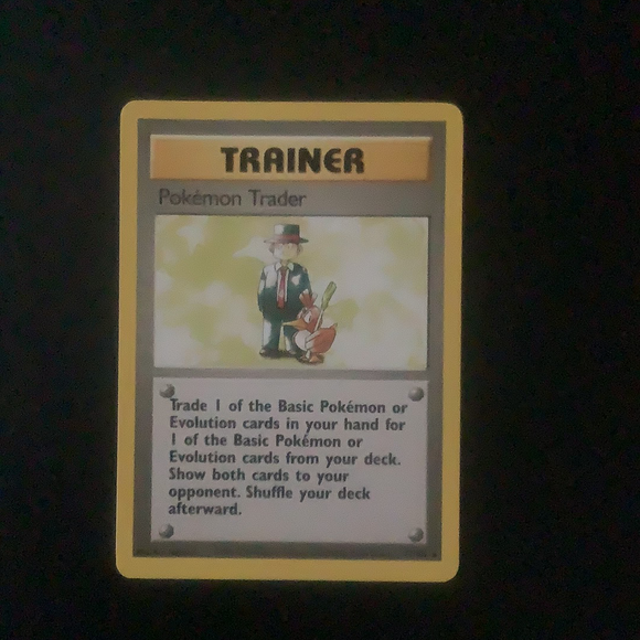 Pokemon Base 1 - Pokemon Trader - 077/102*u - Used Rare card
