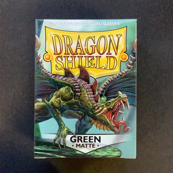 Dragon Shield - 100 Standard size card sleeves - Green Matte