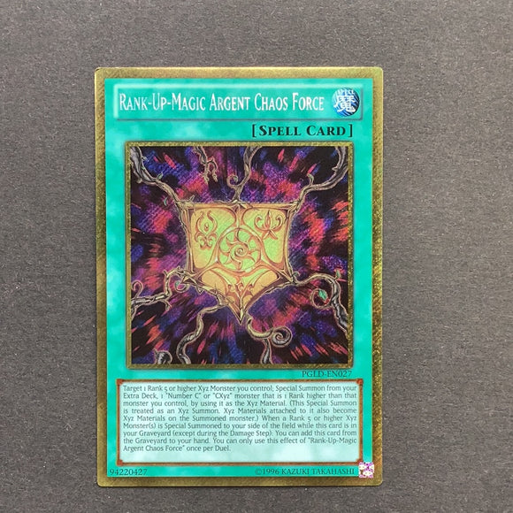 Yu-Gi-Oh Premium Gold - Rank-Up-Magic Argent Chaos Force - PGLD-EN027 - Used Gold Secret Rare card
