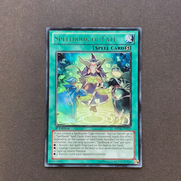 Yu-Gi-Oh Abyss Rising - Spellbook of Fate - ABYR-EN059-LY132 - Used Ultimate Rare card
