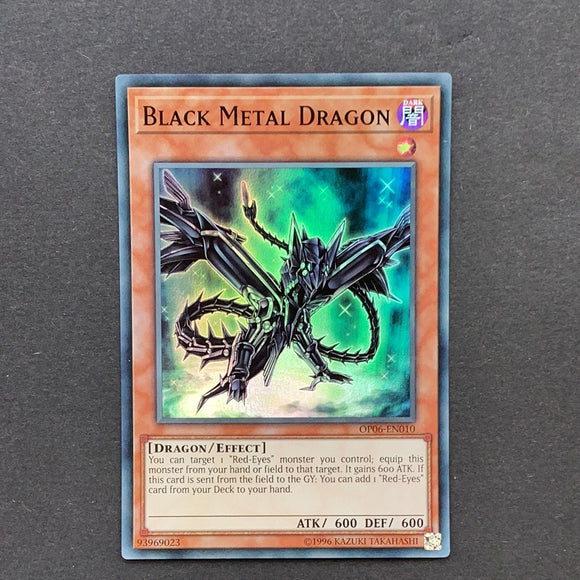 Yu-Gi-Oh! Black Metal Dragon OP06-EN010 Super Rare Used Condition