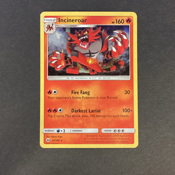 incineroar pokemon cards Pokemon Sun & Moon Base Set - Incineroar - 26/149