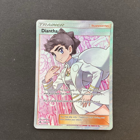 Pokemon Sun & Moon Forbidden Light - Diantha - 130/131 - As New Rare Holo Full Art Card