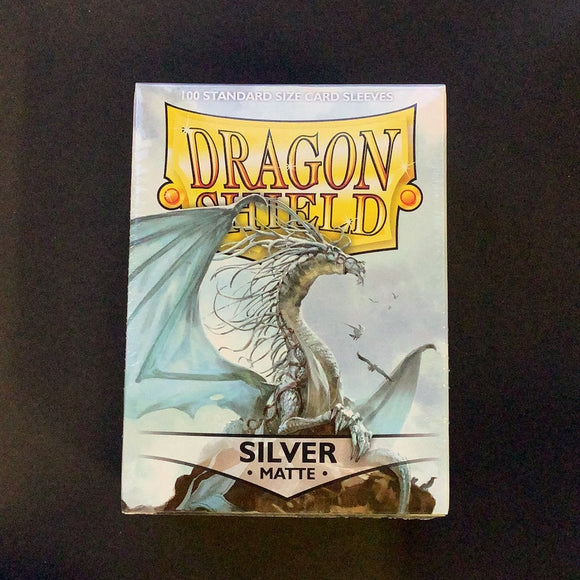 Dragon Shield - 100 Standard size card sleeves - Silver Matte