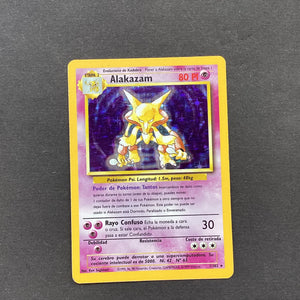 Pokemon Base Set - Alakazam - 1/102 - Used Rare Holo Card
