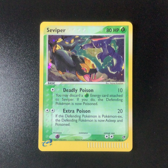 Pokemon EX Sandstorm - Seviper - 011/100 - New Holo Rare card Card Empire Pokemon EX Sandstorm - Seviper - 011/100 - New Holo Rare card Card Empire