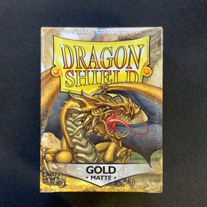 Dragon Shield - 100 Standard size card sleeves - Gold Matte