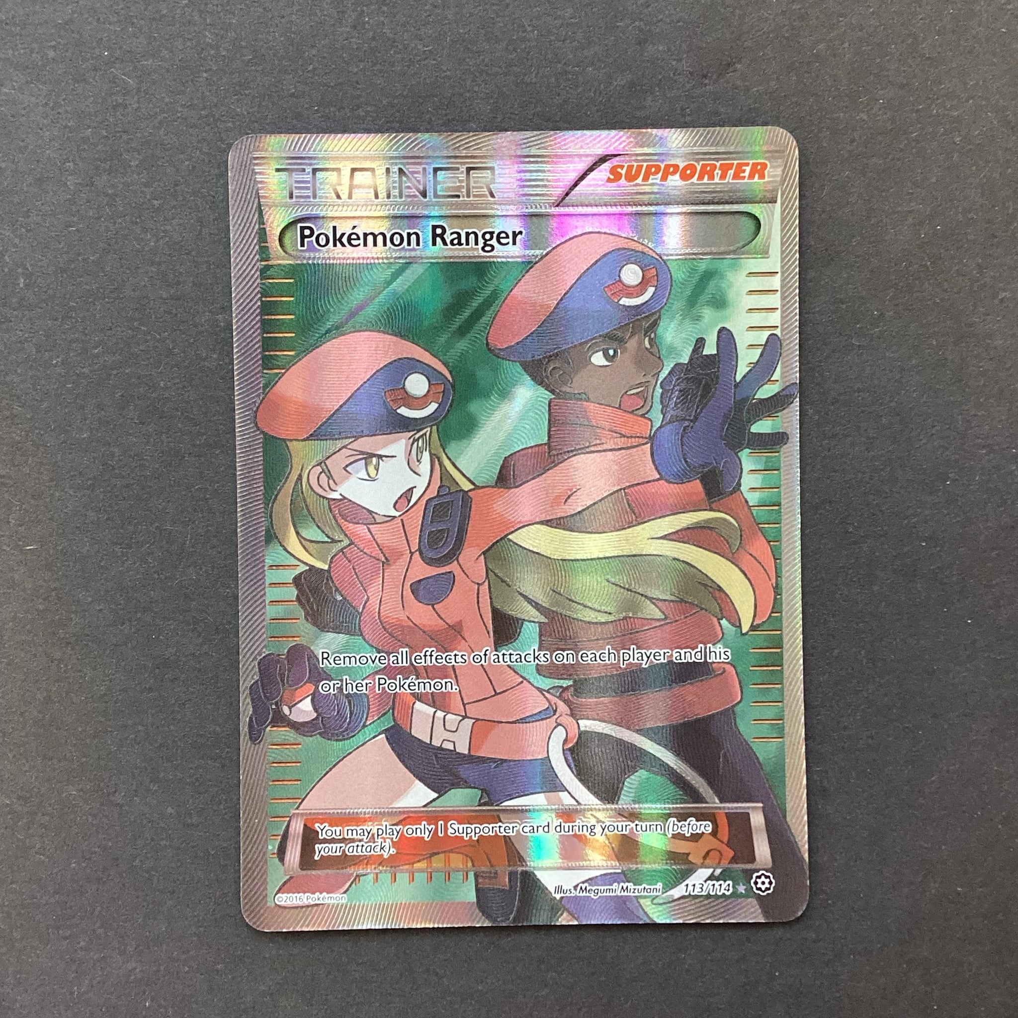 pokemon ranger card 2016 Pokemon Xy Steam Siege 113 Full Art/pokemon Ranger PSA 10
