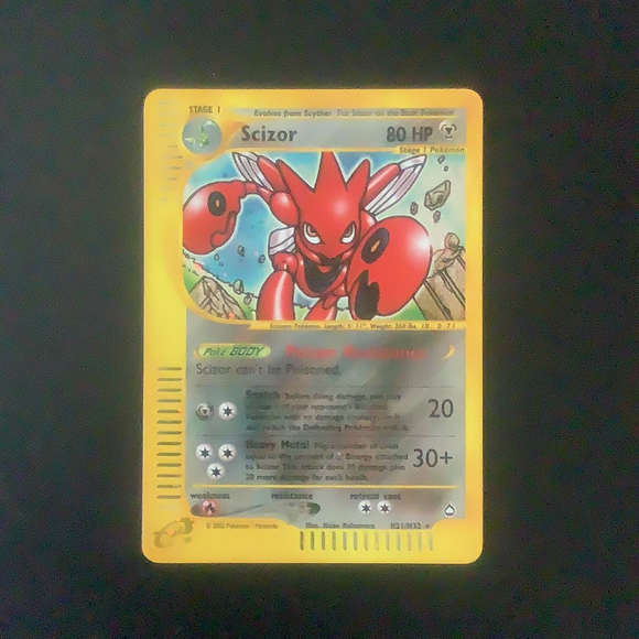 *Pokemon Aquapolis - Scizor - H21/H32 - Used Holo Rare card