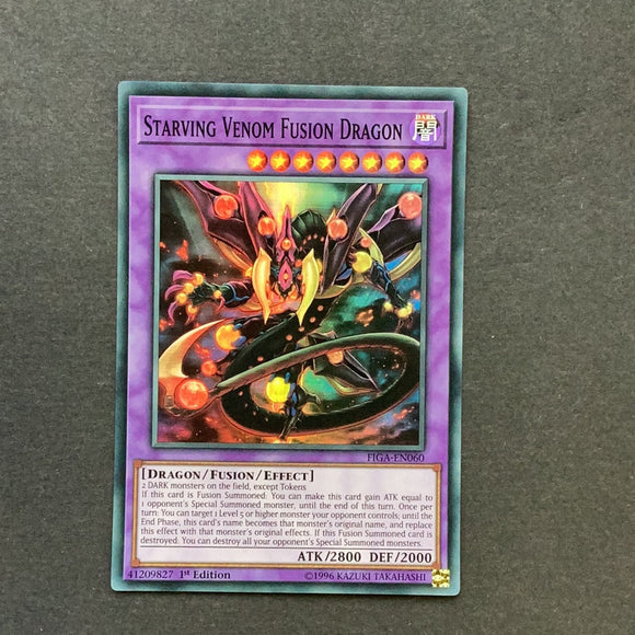 Yu-Gi-Oh Fists of the Gadgets - Starving Venom Fusion Dragon - FIGA-EN060 - As New Super Rare card