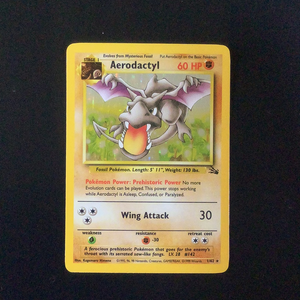 Pokemon Fossil - Aerodactyl - 001/62 - Used Holo Rare card