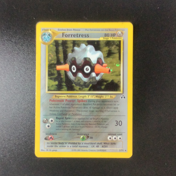 *Pokemon Neo Discovery - Forretress - 002/75-011374 - Used Holo Rare card