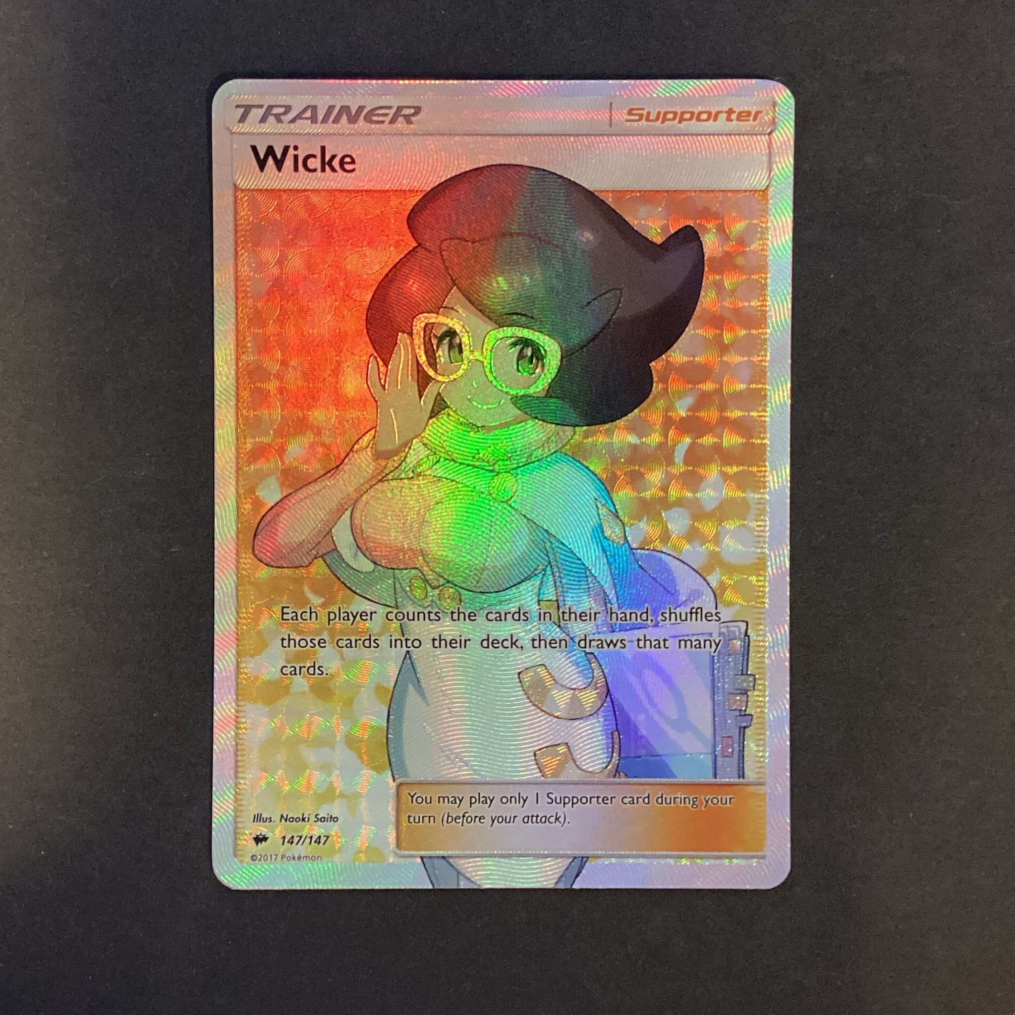 Pokemon Sun & Moon Burning Shadows - Wicke - 147/147 - As New Rare Hol Card Empire Pokemon Sun & Moon Burning Shadows - Wicke - 147/147 - As New Rare Hol Card Empire